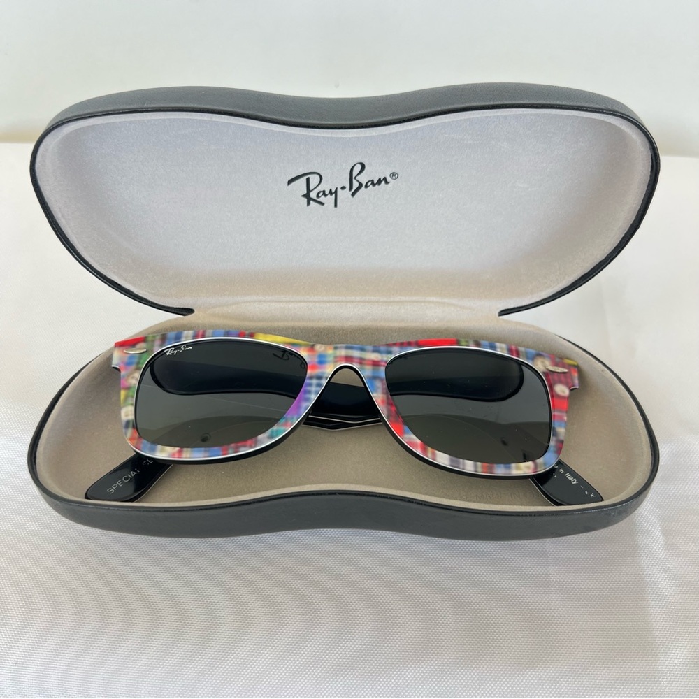 ♦️SOLD♦️RAY-BAN RB2140 Special Series Wayfarer Gray Lenses Multicolor Frame - Picture 3 of 15